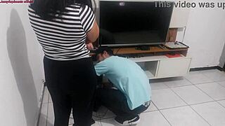 Housewife shows tech her new lingerie hubby ignores—wants his opinion