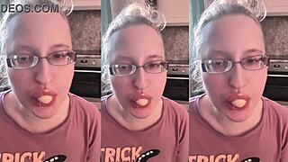asmr huge bubble gum blows massive cock fantasy