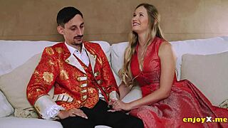 Silly Blonde Deepthroats Shaved Cock Cravings