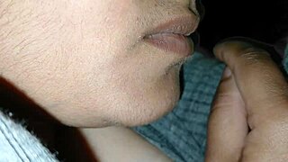 stepbrother rubs smooth wet pussy then fucks her bent over bed