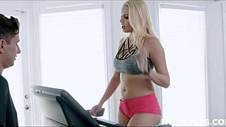 My big-ass cheating milf wife cums hard on trainer's monster cock