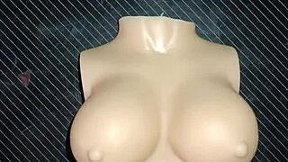 a dolly's tiny vagina hurts but she loves my cock inside during desk fuck