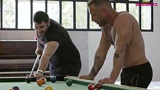 straight bodybuilder neighbors jerk monster cocks and balls together