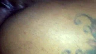 Homemade ebony girlfriend with tattoos gets creamy pussy pounded deep doggystyle by big black cock