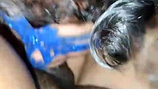 latina homemade babe gulps thick cock milk after deepthroat