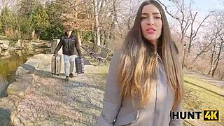 Marica Chanelle strikes a deal with old tourist to stay in Prague while cuckold friend watches