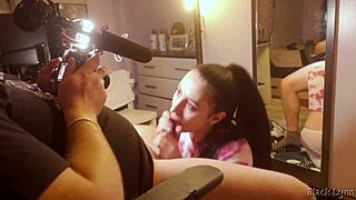 bts smokin hot black lynn chokes deepthroats my huge cock swallows cum mouthful pov