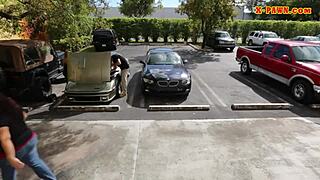 Petite Blonde Bimbo Sucks Pawn Dude Hard