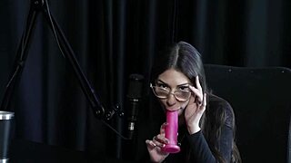 Watch Melina Khalifa's wild interview full of filth on sheer red lingerie!