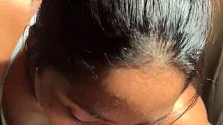 Dreamy Brunette's Raw Amateur Blowjob for Her Man - Nysdel Couple Heat