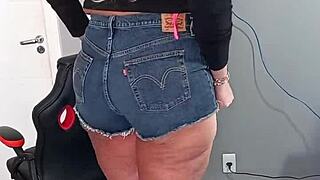 check out these sexy shorts hugging my tan lines tight