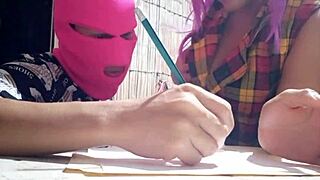 Muscular uni pal visits my farm house for dirty milf sex tape action