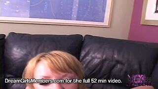 Big Natural Pierced Tits Bounce on Casting Couch Redhead