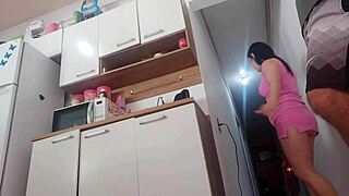 risky bareback fuck with my husband's friend in our house