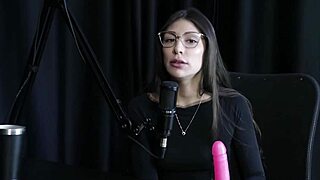 Watch Melina Khalifa's wild interview full of filth on sheer red lingerie!