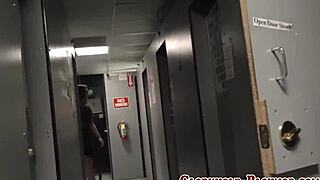 Teen slurps massive black cock at gloryhole closeup