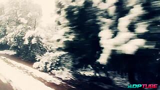 follando stranger on road doggystyle then missionary cum swallow!