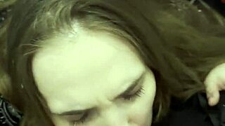 first nightclub stranger gets her sloppy deepthroat and facial cumshot