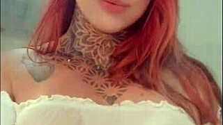 hey redhead babe, flaunt that big ass and clit in the shower!