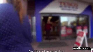 czech mall chick strips and gets pov screwed hard