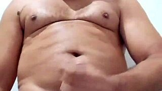 Yuri Gaúcho Brazilian Bear Jerks Huge Cock Massive Cumload Amateur Solo