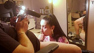 bts smokin hot black lynn chokes deepthroats my huge cock swallows cum mouthful pov