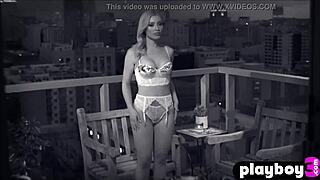 blonde dorothy grant strips lingerie showing huge butt and body