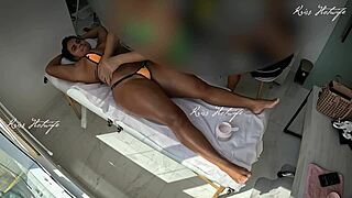 damn that micro bikini massage slips right into her big pussy...