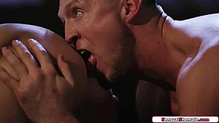 busty shemale kayleigh coxx rides cock with ass licking handjob