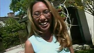 nerdy asian teen slut takes first huge cock anal