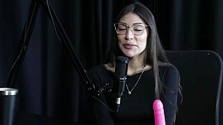 Watch Melina Khalifa's wild interview full of filth on sheer red lingerie!