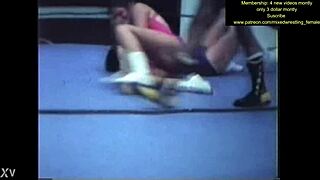 mixed WRESTLING catfight turns intense
