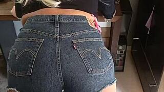 check out these sexy shorts hugging my tan lines tight