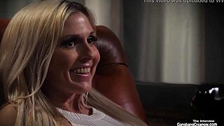 blonde milf takes on 5 guys gagging till they all cum in her pussy 😩💦