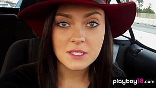 alexandra tyler strips lingerie outdoors revealing perfect shaved body and big natural tits