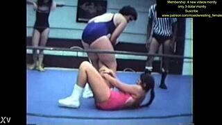 mixed WRESTLING catfight turns intense