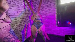 i'm livie blainn double domming this sub slut peggy de ville with jay playhard!