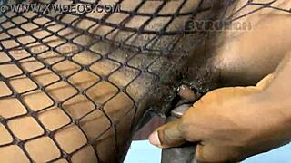 Riding his big black cock till I cream hard