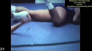 mixed WRESTLING catfight turns intense