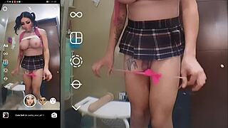 hey check this futanari trap testing huge filters on big tits 😜