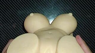 a dolly's tiny vagina hurts but she loves my cock inside during desk fuck