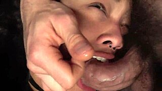 Stepsister moans fingering my cock tongue out for cumshot