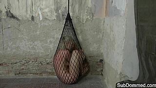 Dominated euro slave bound humiliated by rough maledom