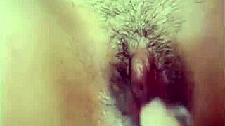 Solo latina mom fingers pussy craving big cock at home