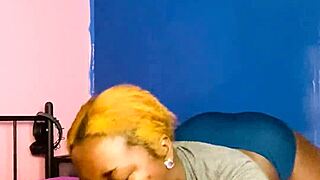 Blonde babe slut sucks dildo: yeah or nah?