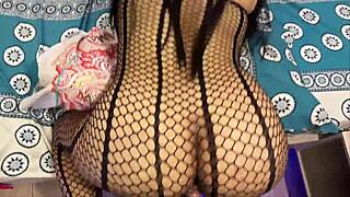 Horny Huge Ass Stepmom Fucks Stepsons Cum Swallow