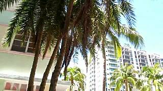 18yo asian violet rae and latina sarah lace interracial threesome bts miami airbnb