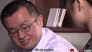 nana kunimi, suck that monster cock harder in office...