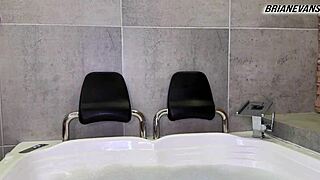 wet jacuzzi date turns wild with busty colombian khloee brian evansx