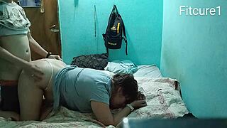 milf doggystyle with panties thong white pink half down